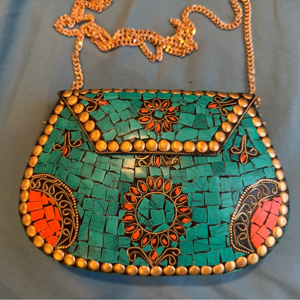 Intricate Design, one of a kind, Ramla bags! Hand made, artistic design style!